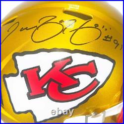 Tamba Hali Signed Kansas City Chiefs Flash Full-Size Replica Football Helmet Be