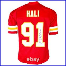 Tamba Hali Signed Kansas City Red Football Jersey (Beckett)