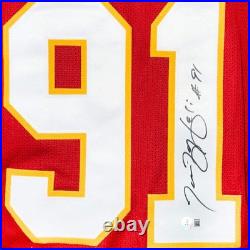 Tamba Hali Signed Kansas City Red Football Jersey (Beckett)