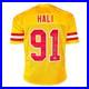 Tamba Hali Signed Kansas City Yellow Football Jersey (Beckett)
