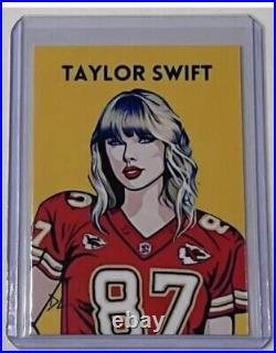 Taylor Swift Limited Edition Artist Signed Kansas City Chiefs Kelce Card 1/10