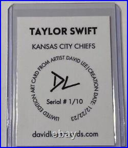 Taylor Swift Limited Edition Artist Signed Kansas City Chiefs Kelce Card 1/10