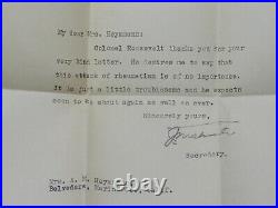 Theodore Roosevelt Kansas City Star Letterhead 1918 to Marin County Signed RARE