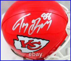 Tony Gonzalez Autographed Kansas City Chiefs Mini Helmet- Beckett W Silver