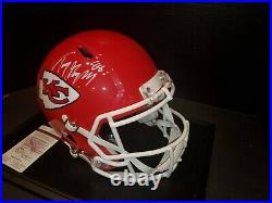 Tony Gonzalez Autographed Kansas City Chiefs Signed Speed Replica Helmet JSA COA