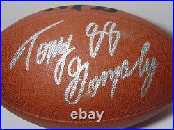 Tony Gonzalez Signed Autographed NFL Football With Coa Kansas City Chiefs Kc #88