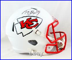 Tony Gonzalez Signed Kansas City Chiefs F/S Flat White Helmet Beckett W Auth