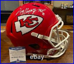 Tony Gonzalez Signed Kansas City Chiefs Full Size Speed Helmet HOF 19 Beckett