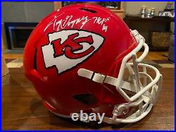 Tony Gonzalez Signed Kansas City Chiefs Full Size Speed Helmet HOF 19 Beckett