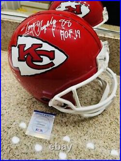 Tony Gonzalez Signed Kansas City Chiefs KC Full Size Proline Football Helmet PSA