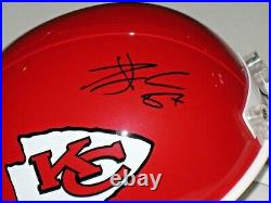Travis Kelce #87 signed Kansas City Chiefs Full Size NFL Helmet JSA Witness FS