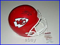 Travis Kelce #87 signed Kansas City Chiefs Full Size NFL Helmet JSA Witness FS