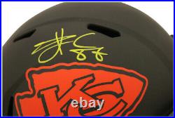 Travis Kelce Autographed Kansas City Chiefs Eclipse Replica Helmet BAS 27666