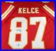 Travis Kelce / Autographed Kansas City Chiefs Red Custom Football Jersey / COA