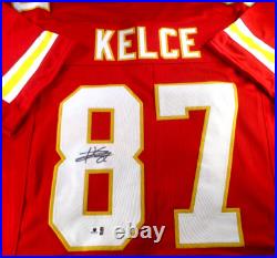 Travis Kelce / Autographed Kansas City Chiefs Red Custom Football Jersey / COA Travis Kelce / Autographed Kansas City Chiefs Red Custom Football Jersey / COA
