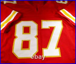 Travis Kelce / Autographed Kansas City Chiefs Red Custom Football Jersey / COA