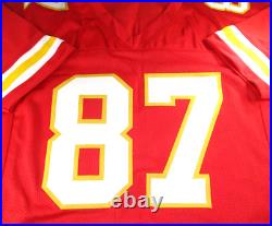 Travis Kelce / Autographed Kansas City Chiefs Red Custom Football Jersey / COA