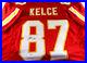 Travis Kelce / Autographed Kansas City Chiefs Red Custom Football Jersey / Coa