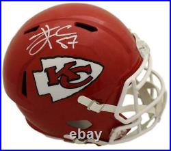 Travis Kelce Autographed Kansas City Chiefs Replica Speed Helmet BAS 22486