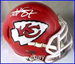 Travis Kelce / Autographed Kansas City Chiefs Riddell Speed Mini Helmet / COA