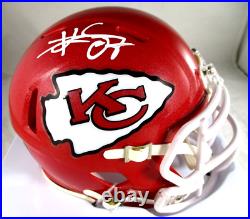 Travis Kelce / Autographed Kansas City Chiefs Riddell Speed Mini Helmet / COA