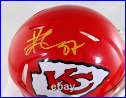 Travis Kelce / Autographed Kansas City Chiefs Riddell Speed Mini Helmet / COA