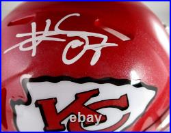 Travis Kelce / Autographed Kansas City Chiefs Riddell Speed Mini Helmet / COA