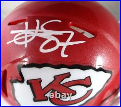 Travis Kelce / Autographed Kansas City Chiefs Riddell Speed Mini Helmet / COA