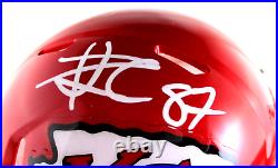 Travis Kelce / Autographed Kansas City Chiefs Riddell Speed Mini Helmet / COA