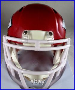 Travis Kelce / Autographed Kansas City Chiefs Riddell Speed Mini Helmet / COA