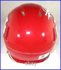 Travis Kelce / Autographed Kansas City Chiefs Riddell Speed Mini Helmet / COA
