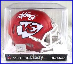 Travis Kelce / Autographed Kansas City Chiefs Riddell Speed Mini Helmet / COA