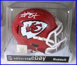 Travis Kelce / Autographed Kansas City Chiefs Riddell Speed Mini Helmet / COA