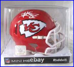 Travis Kelce / Autographed Kansas City Chiefs Riddell Speed Mini Helmet / COA