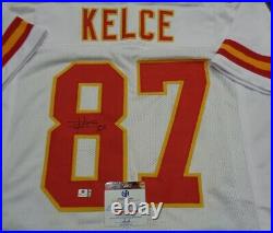 Travis Kelce Autographed Kansas City Chiefs Size XL White Jersey W COA