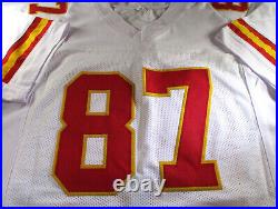 Travis Kelce / Autographed Kansas City Chiefs White Custom Football Jersey / COA