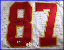 Travis Kelce / Autographed Kansas City Chiefs White Custom Football Jersey / COA