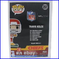 Travis Kelce Autographed/Signed Kansas City Chiefs Funko Pop! #257 Beckett 49092