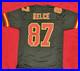 Travis Kelce Custom Kansas City Chiefs Black Signed Football Jersey With COA