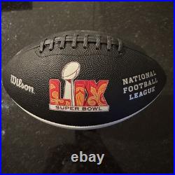 Travis Kelce? Kansas City Chiefs MULTI Signed Super Bowl 59 Ball-Carson Wentz
