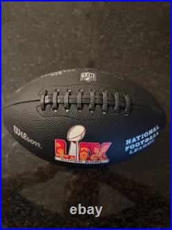 Travis Kelce Kansas City Chiefs MULTI Signed Super Bowl 59 Ball Carson Wentz