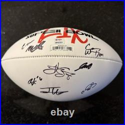 Travis Kelce? Kansas City Chiefs MULTI Signed Super Bowl 59 Ball-Carson Wentz