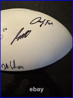 Travis Kelce Kansas City Chiefs MULTI Signed Super Bowl 59 Ball Carson Wentz