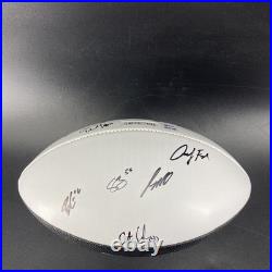Travis Kelce Kansas City Chiefs MULTI Signed Super Bowl 59 Ball Carson Wentz