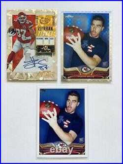 Travis Kelce Kansas City Chiefs Rookie and Auto Lot of 3 Xfractor Cracked Ice