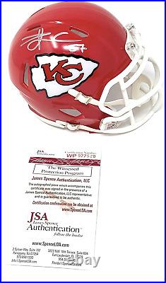 Travis Kelce Kansas City Chiefs Signed Autograph Speed Mini Helmet JSA Certified