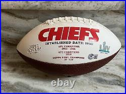 Travis Kelce Kansas City Chiefs Superbowl LIV Signed Football Beckett COA