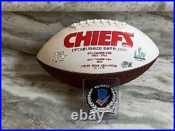 Travis Kelce Kansas City Chiefs Superbowl LIV Signed Football Beckett COA