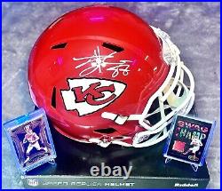 Travis Kelce Kansas City Signed Autograph Full Size Speed Helmet Beckett Coa