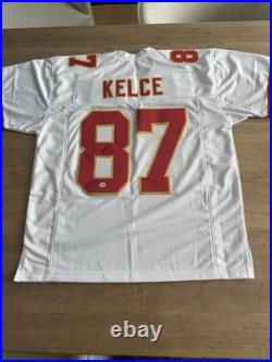Travis Kelce Signed Autographed Kansas City Chiefs Custom Football Jersey COA